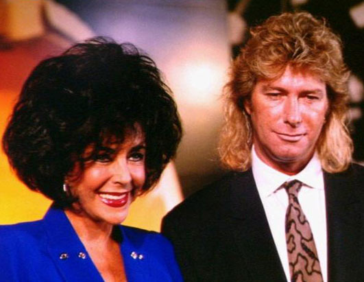 Elizabeth Taylor with husband Larry Fortensky