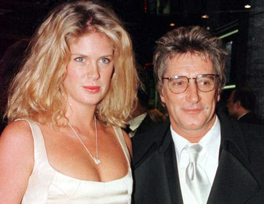 Rachel Hunter and Rod Stewart